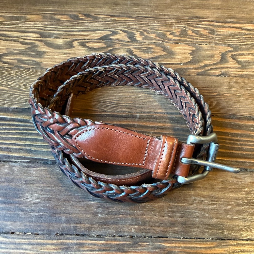 Braided Leather Coach Belt Men’s size 38in/95cm 3865